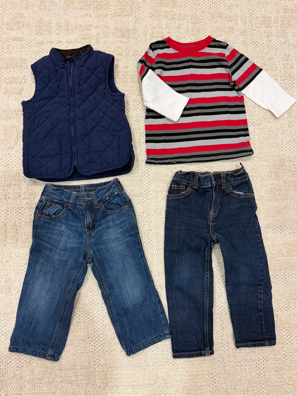 Toddler Boy Fall Bundle 24M Gymboree Fleece Jeans OshKosh 4pc